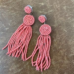 JCrew beaded coral earrings